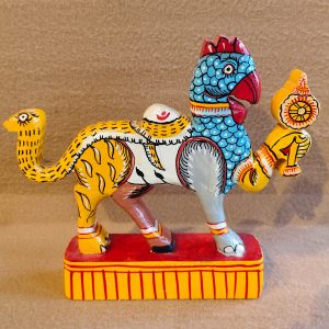 Handcrafted Wooden Mythical Bird-Camel Figurine – Traditional Indian Folk Art