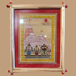 Pattachitra Style Painting of Jagannath, Balabhadra & Subhadra