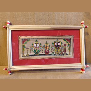 Pattachitra Style Painting of Jagannath, Balabhadra & Subhadra