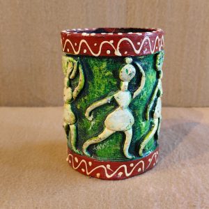 3D Warli Art Terracotta Pot