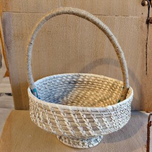 Hand-Woven Natural Fiber Fruit Basket