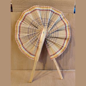 Hand-Woven Bamboo & Reed Folding Fan
