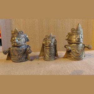 Dhokra Art Brass Jagannath Idol Set