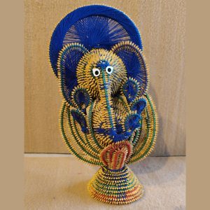 Handcrafted Coiled Ganesha Idol from Natural Fibers