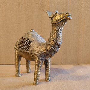 Handcrafted Dhokra Art Brass Camel Figurine