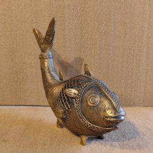 Handcrafted Dhokra Art Brass Fish Figurine