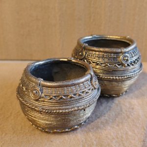 Handcrafted Dhokra Art Brass Bowls (Set of 2)