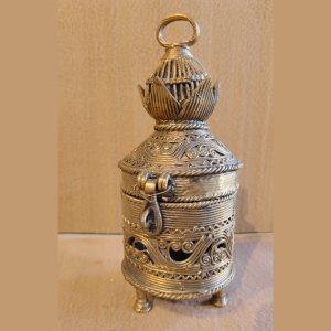 Handcrafted Dhokra Art Brass Lidded Box