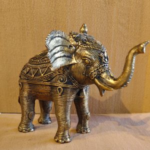 Handcrafted Dhokra Art Brass Elephant Figurine