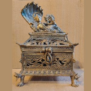 Vintage Brass Naga Box or Dhokra Art Tribal Jewelry Box