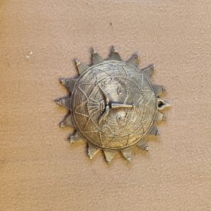 Vintage Brass Sun Wall Hanging or Dhokra Art Tribal Sun Mask