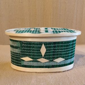 Handwoven Bamboo Box with Lid or Decorative Wicker Storage Box