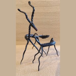 Wrought Iron Gazelle Candle Holder