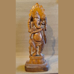 Handcrafted Wooden Dancing Lord Ganesha Idol